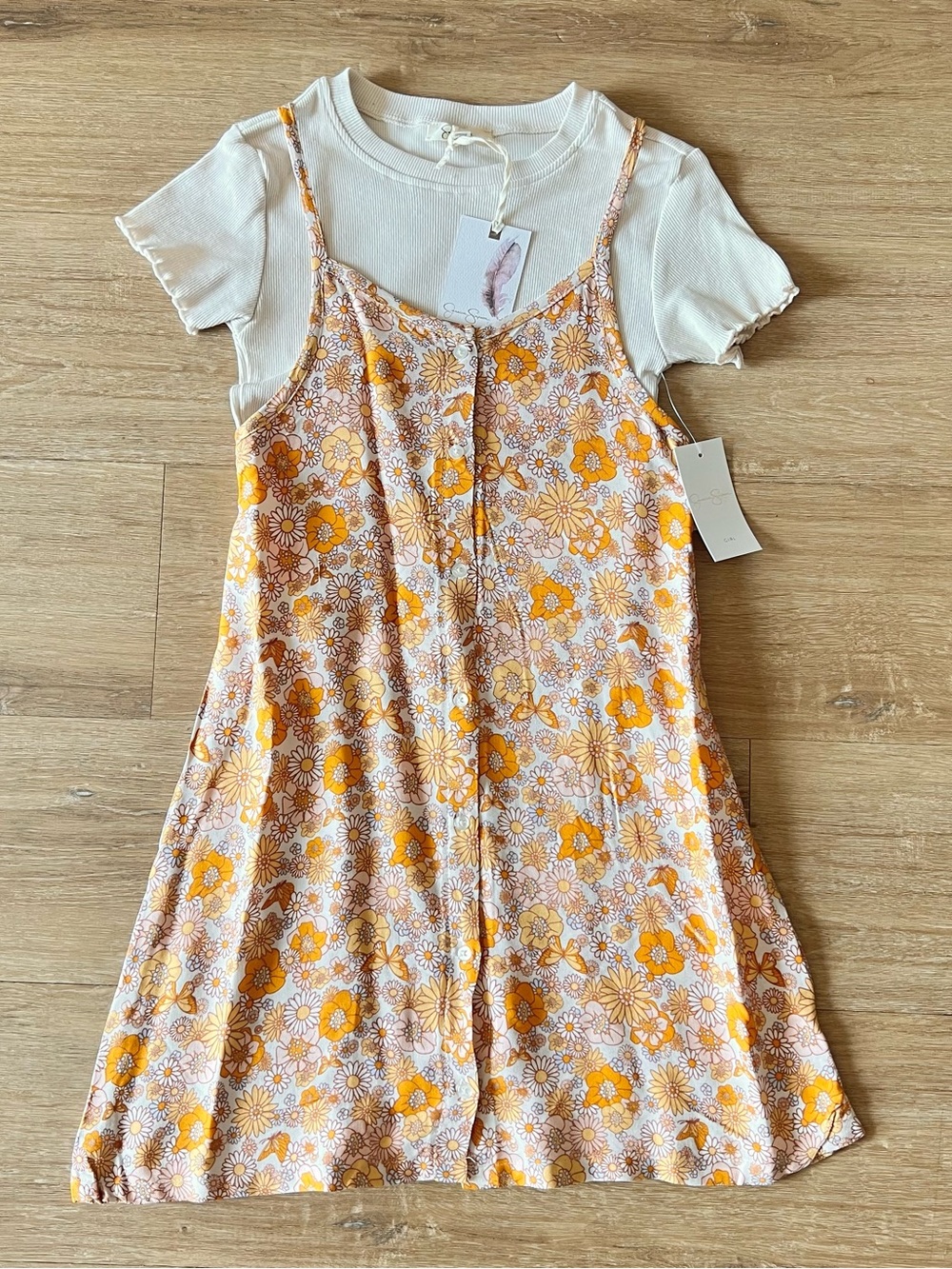 NWT Jessica Simpson Girls Floral Sundress Size 8